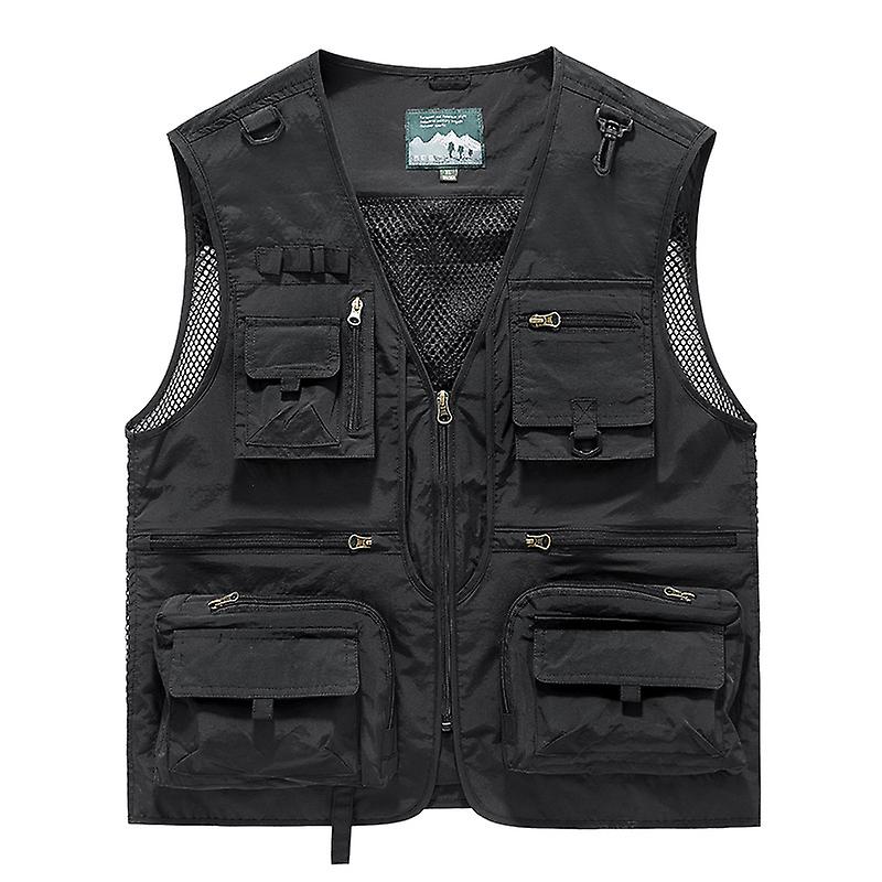 Summer Unloading New Men Us Tactical Hiking Fishing Vest Photographer Waistcoat Mesh Cargo Sleeveless Jacket Tools Pocket