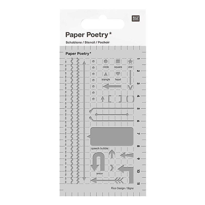 Stencil 7 x 12 cm - Arrows & shapes