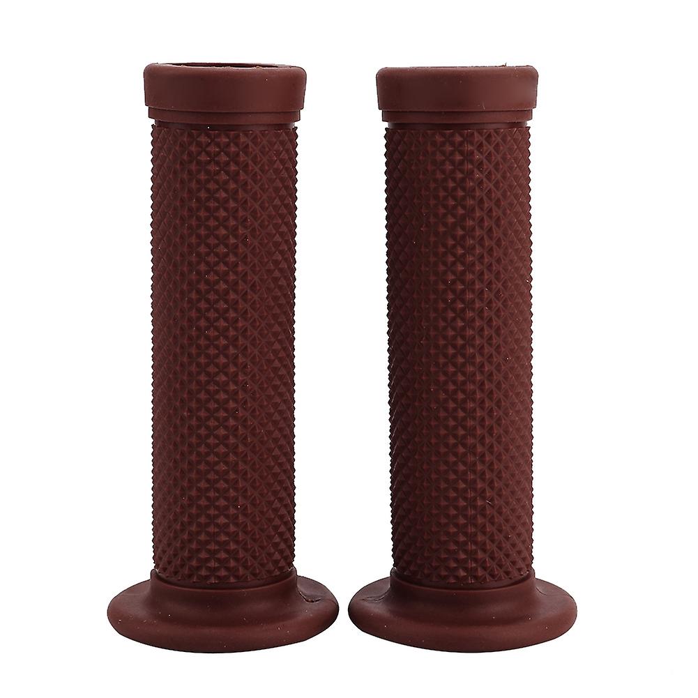 2Pcs 22mm Universal Vintage Vintage Handlebar Grips Star Decor Handle Bar Ends(Red Brown)