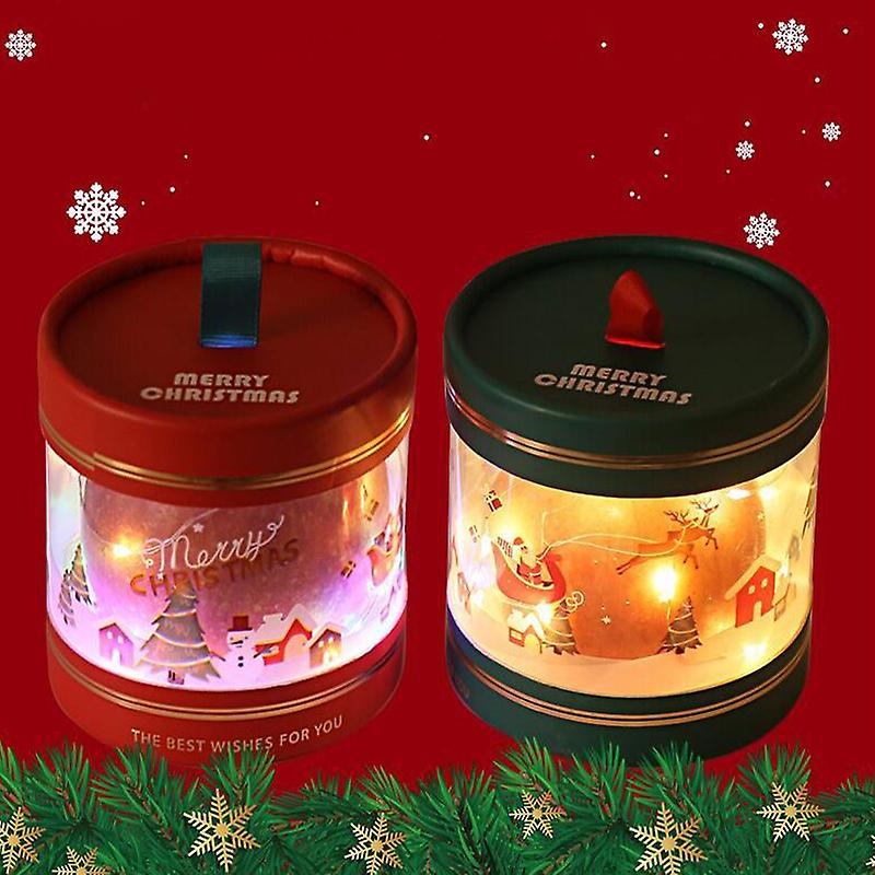 1pc Christmas Candy Box Gift Apples Mousse Cake Hug Bucket Dessert Plastic Trans