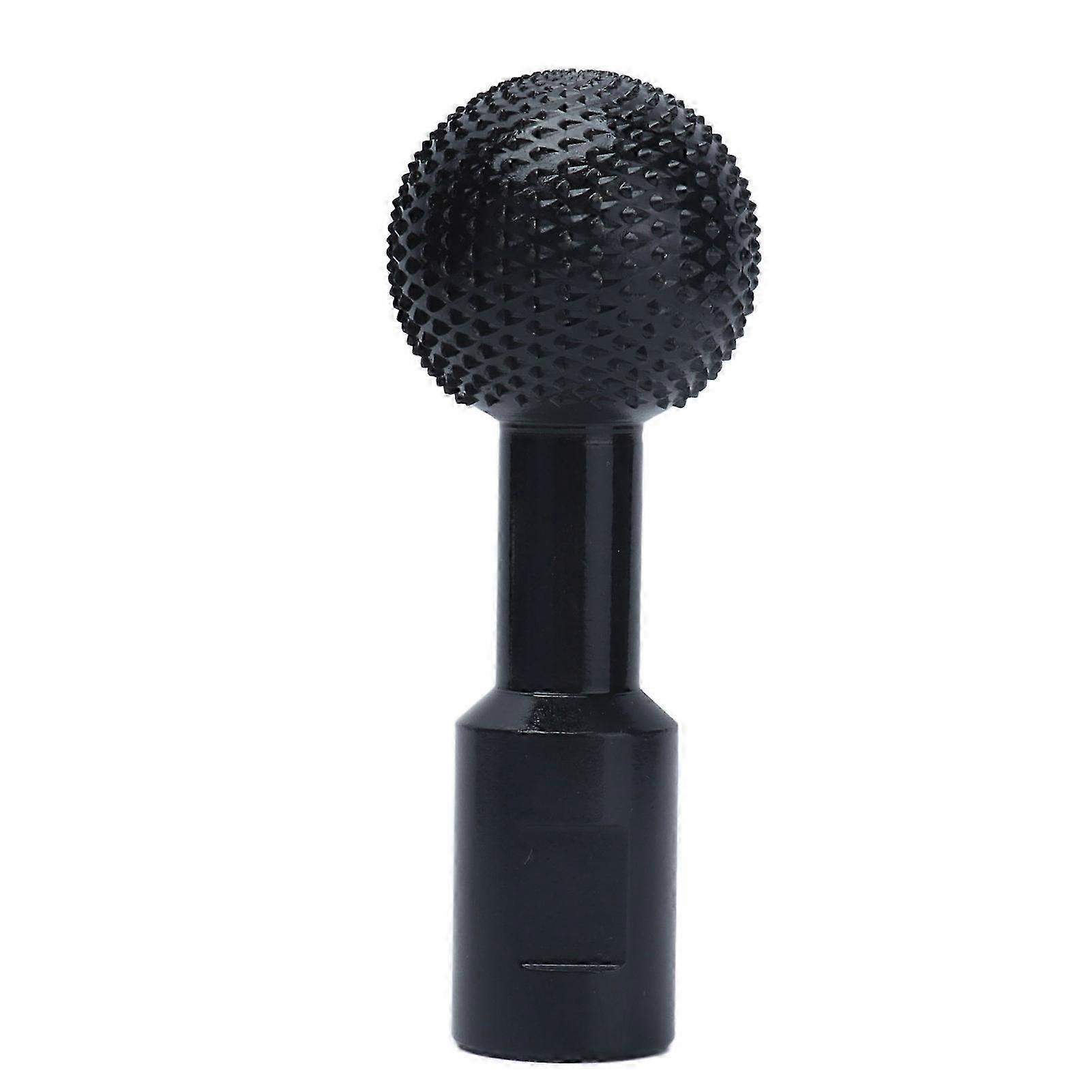 Rotary File Spherical Rotary Burr Carbon Steel Grinding Head Wood Carving Drill Bit for Angle GrinderBlack 10mm for Types 115/125
