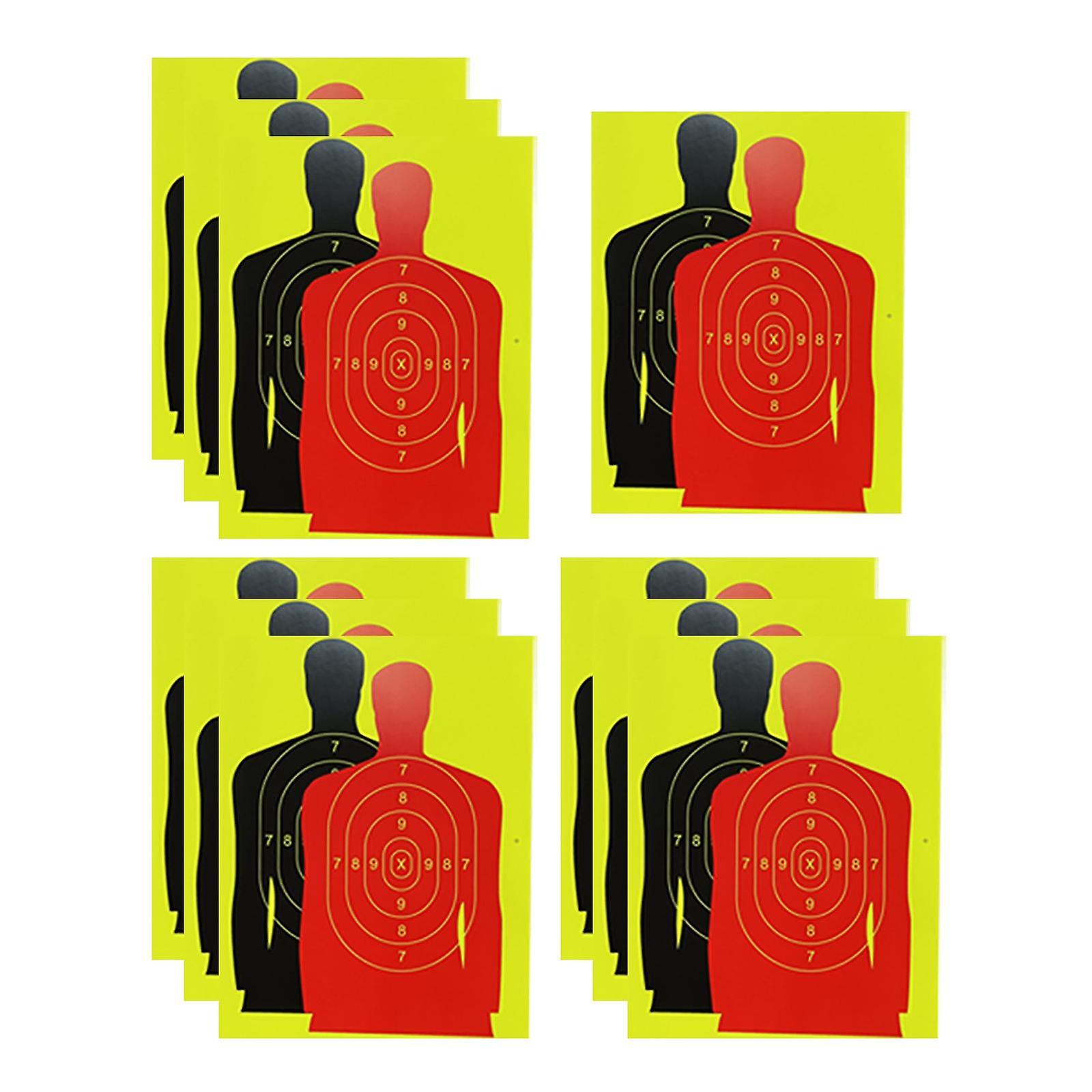 10 Pack Reactive Splatter Paper Targets Visual Feedback Adhesive 12"x18"