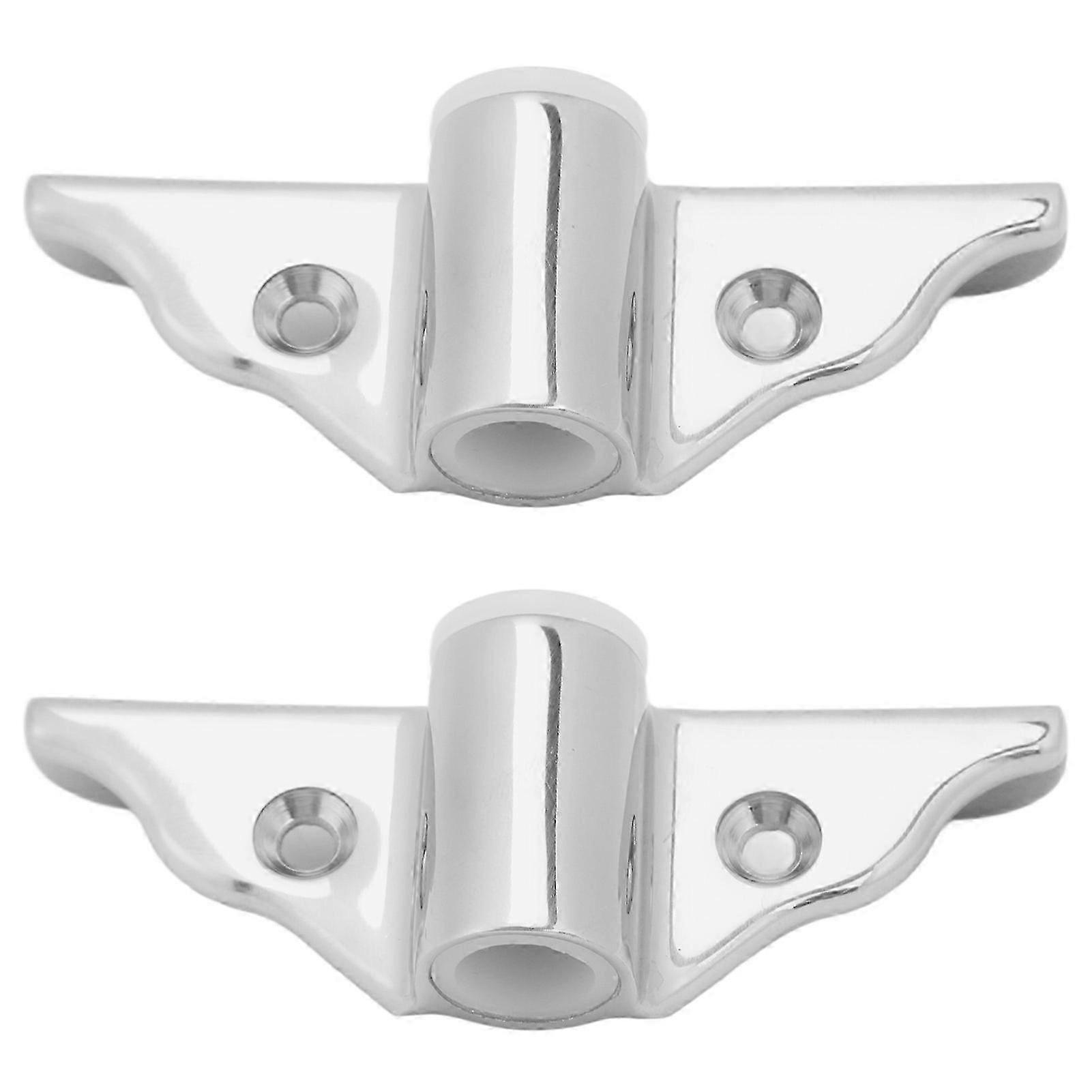 2Pcs Boat Rowlock Socket 1/2in Hole 316 Cast Stainless Steel Mirror Polish Finish Edge Mount for Marine Use