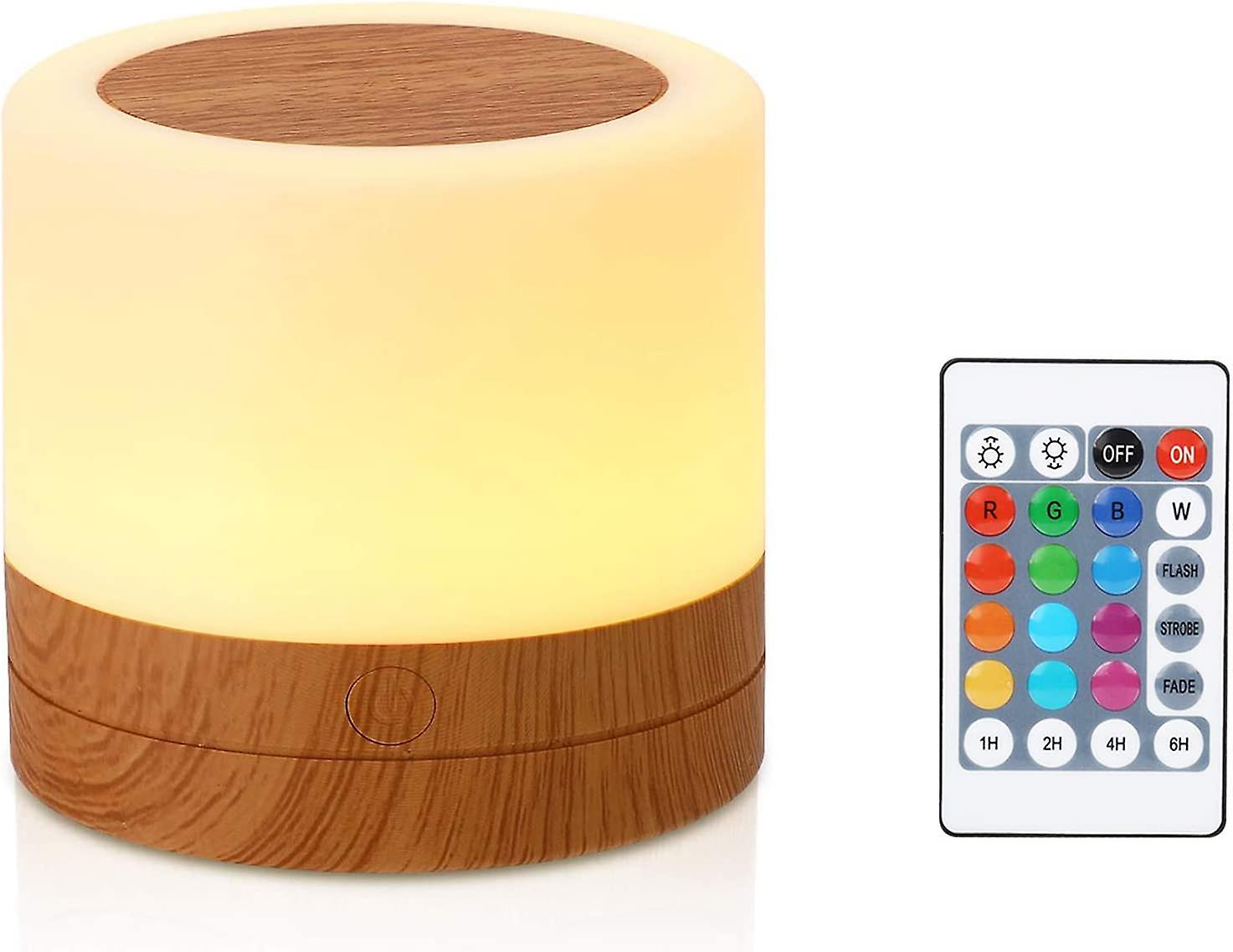 Night Light, 360 Multicolor Mini Bedside Lamp, Rechargeable Night Lamp with Remote Control with