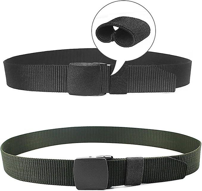 2er 120cm unisex belt nylon canvas belt for women and men, contin