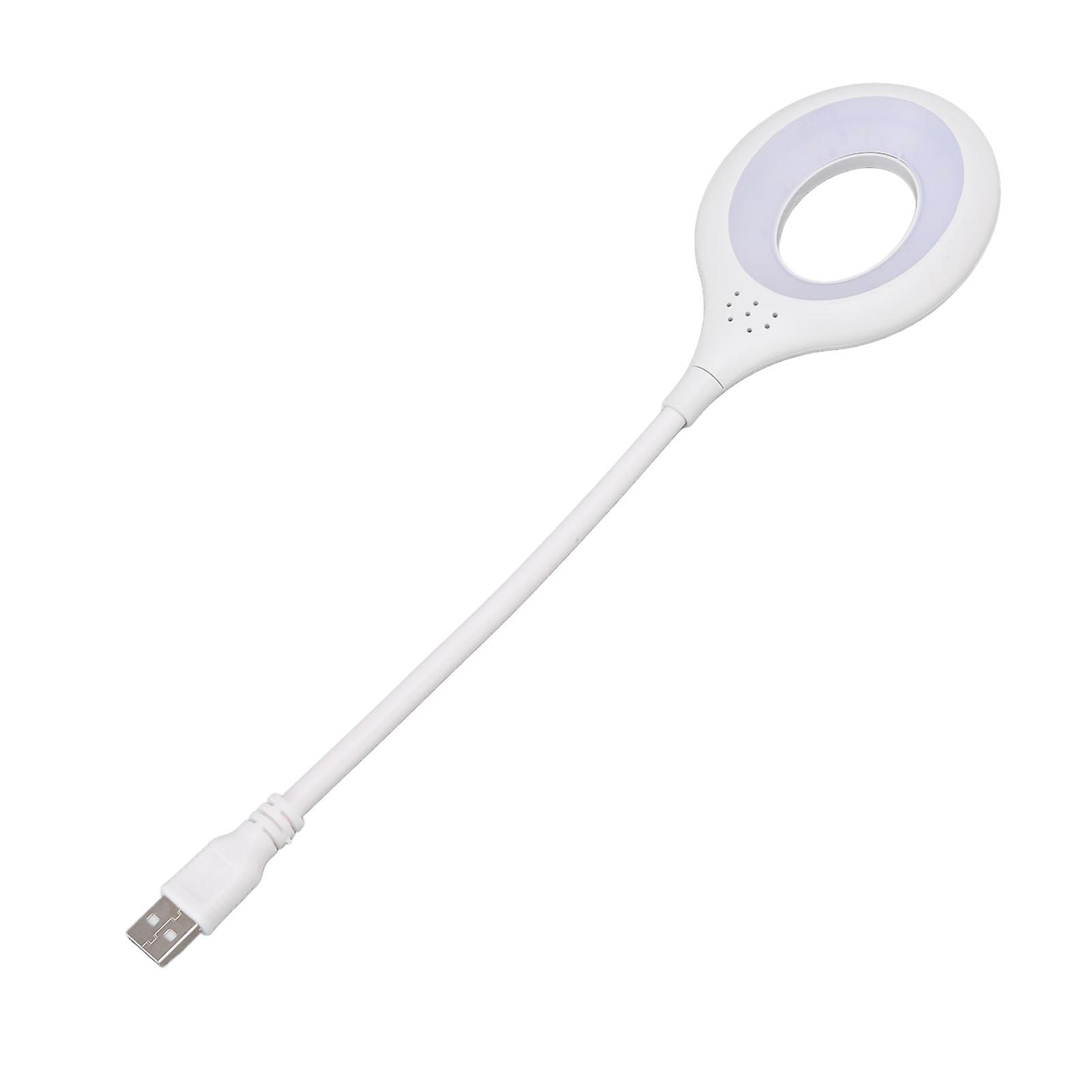 USB Reading Lamp Eye Protection White Light Plug and Play Flexible Gooseneck LED Light Lamp for Laptop Notebook