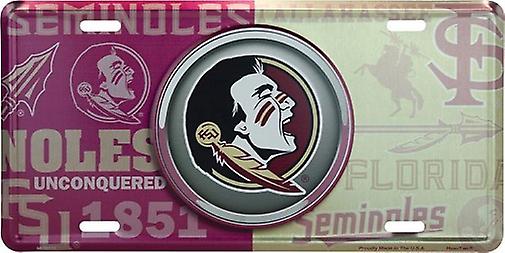 Florida State Seminoles NCAA Bullseye License Plate
