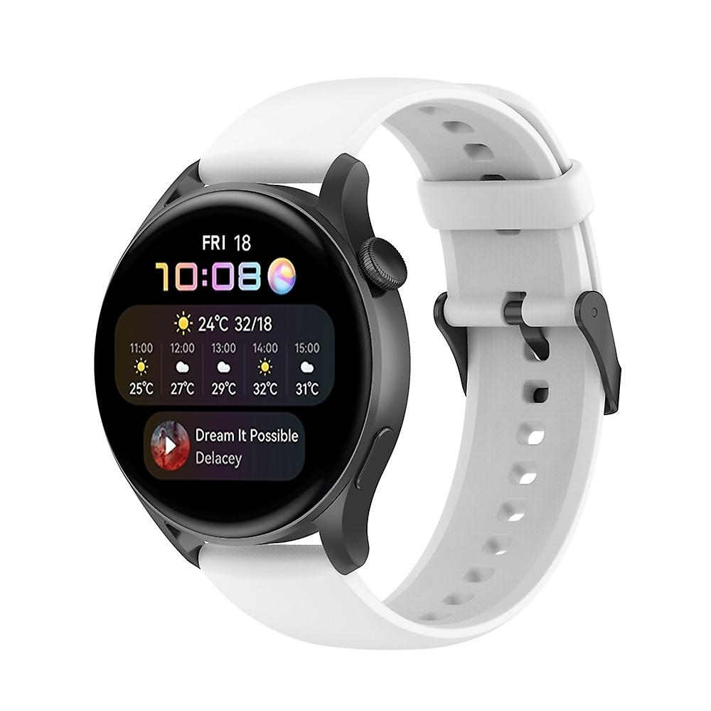 Solid Color Silicone Strap Black Buckle