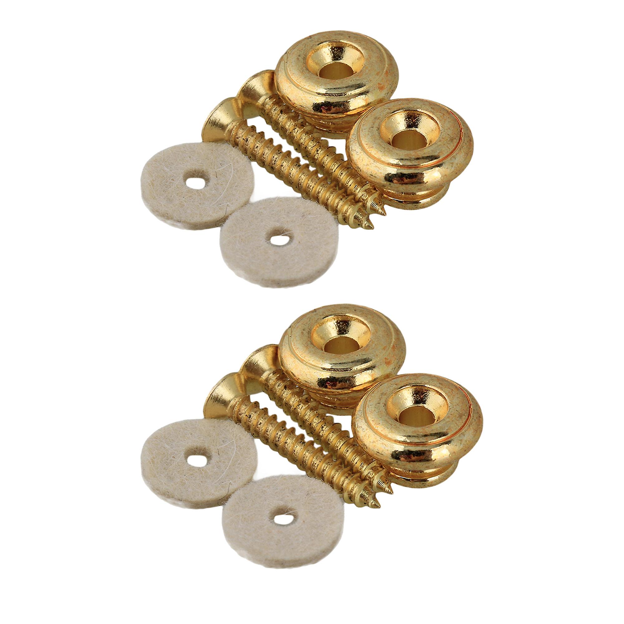 4 x Mushrooms Head Strap Buttons w/ Gaskets & Screws for Guitar or Bass