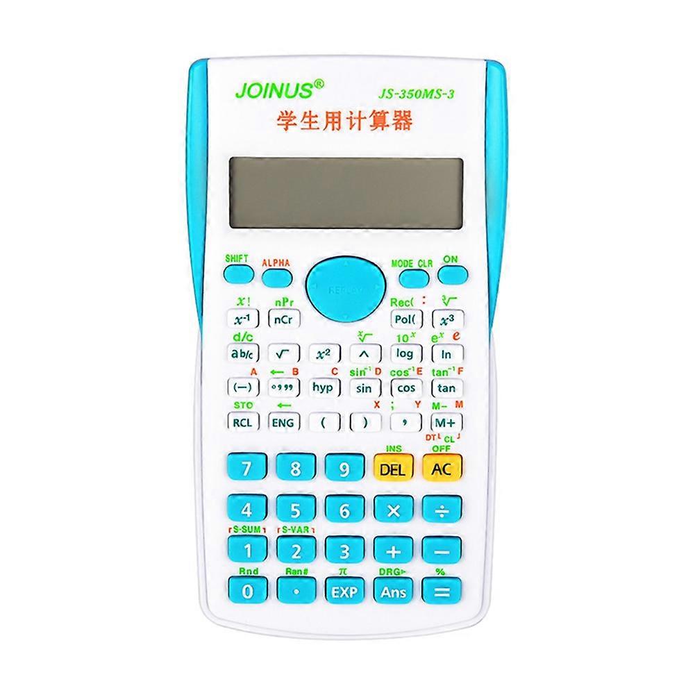 Student Handheld Scientific Full Function Calculator Portable Calculator Office Supplies (Blue)