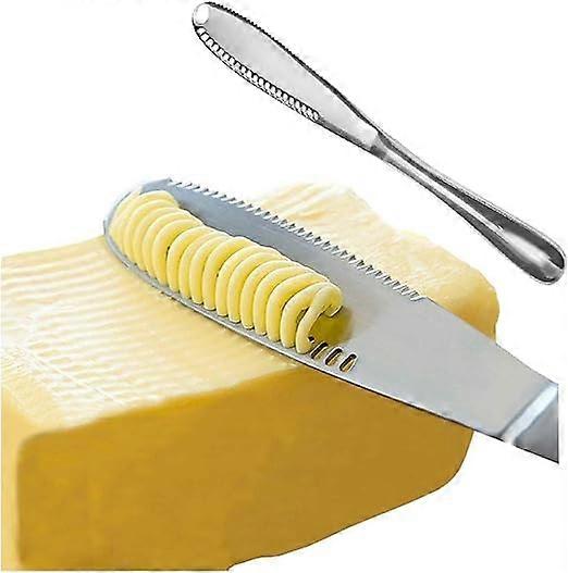 Butter knife (silver), three in one stainless steel sling with serrat