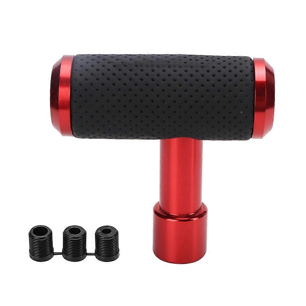 Car Shift Gear Knob T Shaped Universal Manual/Automatic Gear Shifter Knob (Red) E2U~01