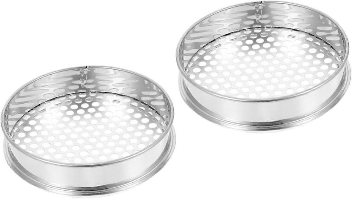 2pcs Mesh Screen Stainless Soil Sieve Multitools Mesh Garden Sieve Round Soil Sieve Bonsai Sieve Seeding Garden Accessory Garden Supply Mushroom Stain