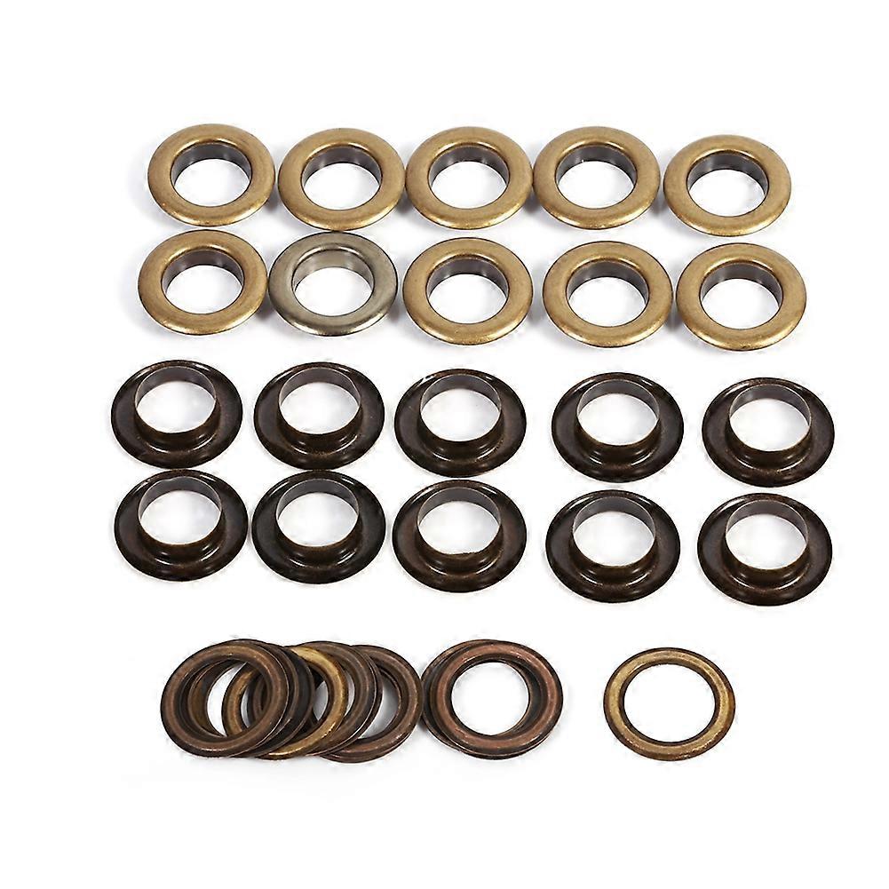 20Sets pronssi musta kulta pyöreät silmukkaläpiviennit DIY käsintehdyt tarvikkeet 17mm