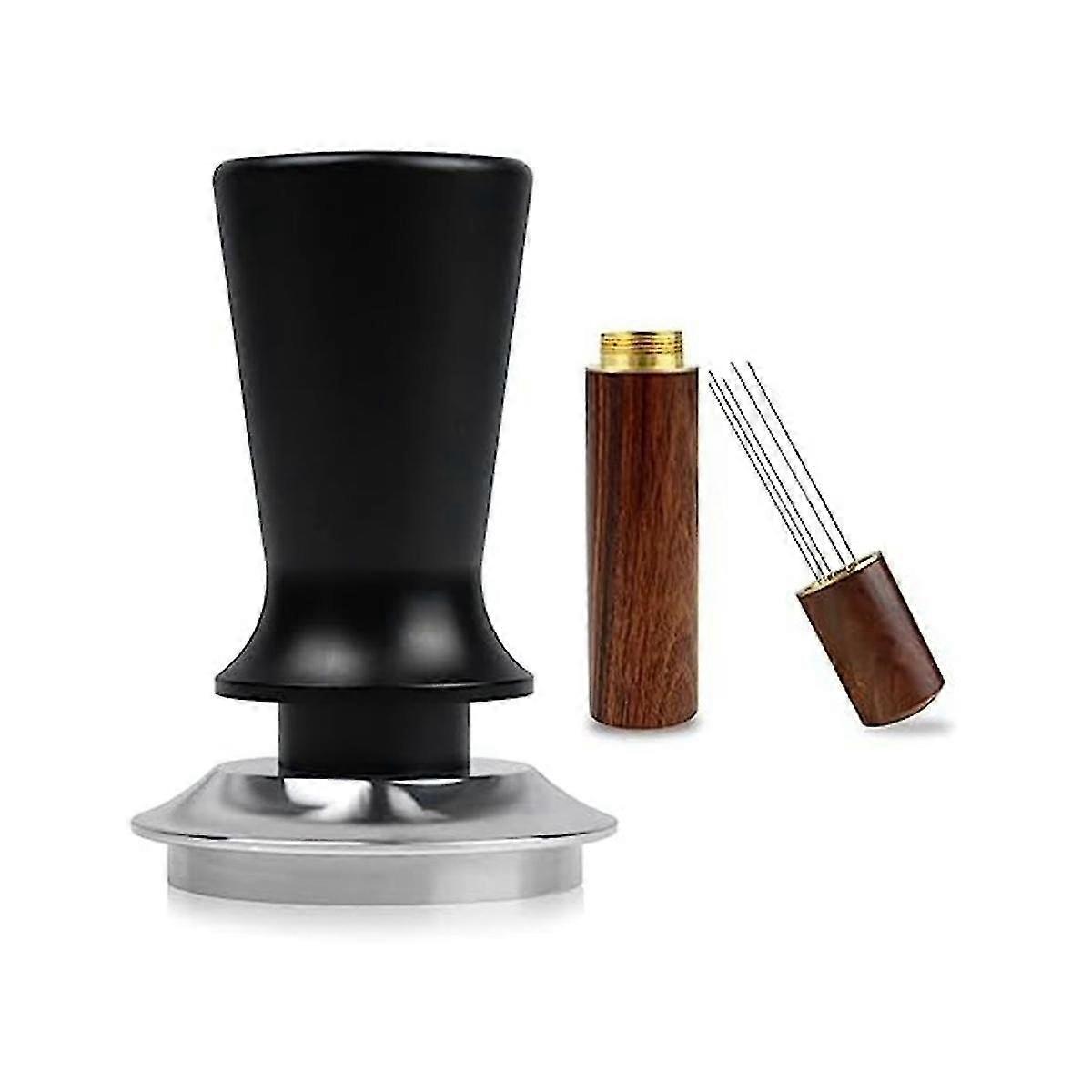 Espresso Tamper 51mm Espresso Stirrer, Espresso Tamper, Calibrated Spring Loaded Hand Tamper Stai