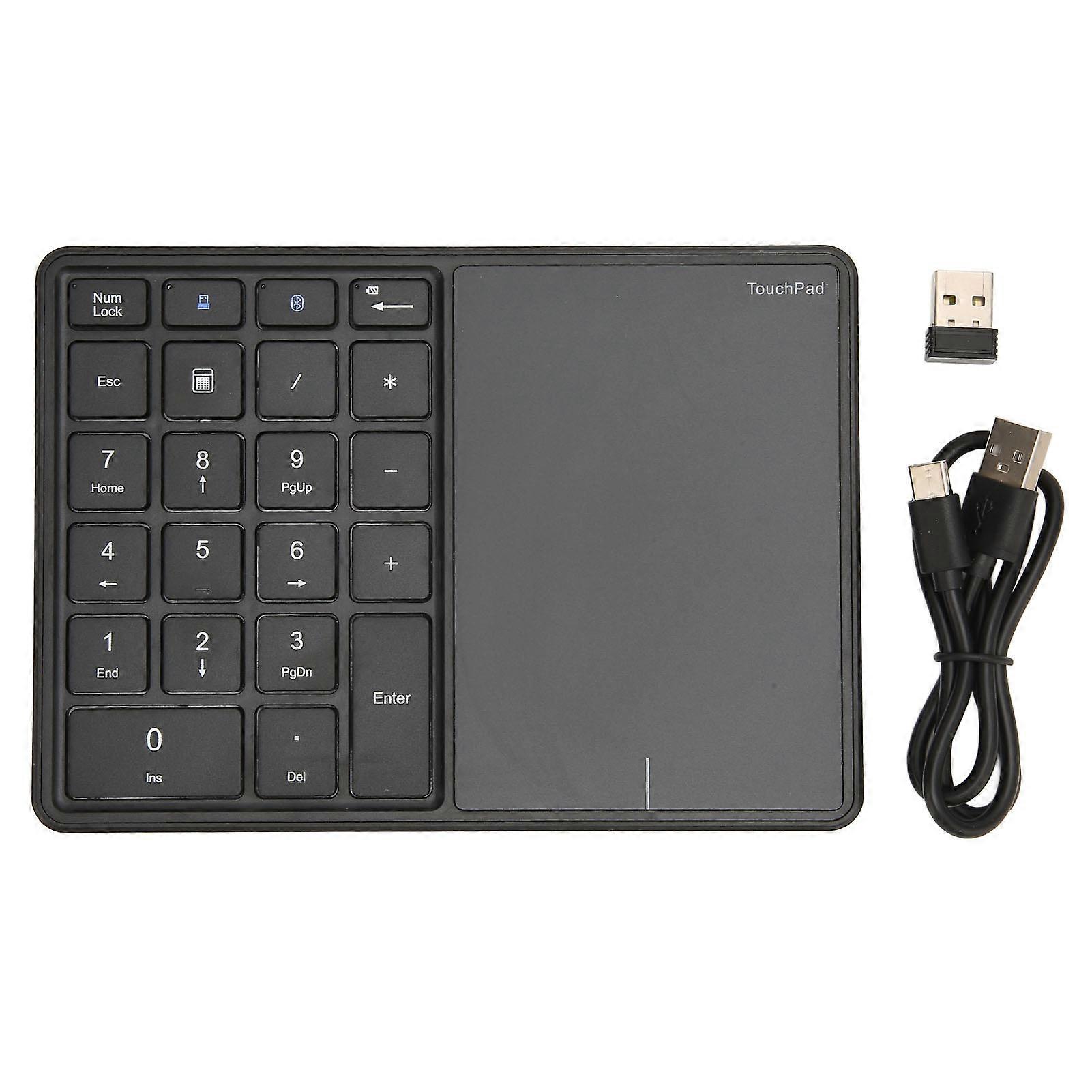 Wireless Numeric Keypad 22 Keys Ergonomic Design 2.4G Wireless Dual Mode Number Keypad with Touchpad