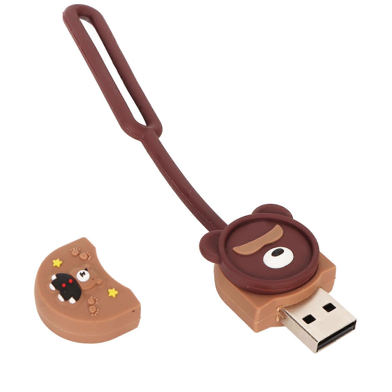 Cartoon USB Flash Drive Brown Bear Standard USB2.0 Plug and Play High Speed Memory Thumb Stick for Backup Travel Office 16GB
