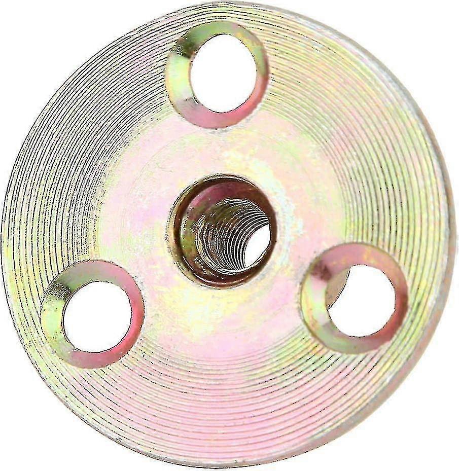 5pcs 3-hole Flange Nut M6/m8/m10 3-hole T-nut Galvanized Iron Round Base T-nut(m10)