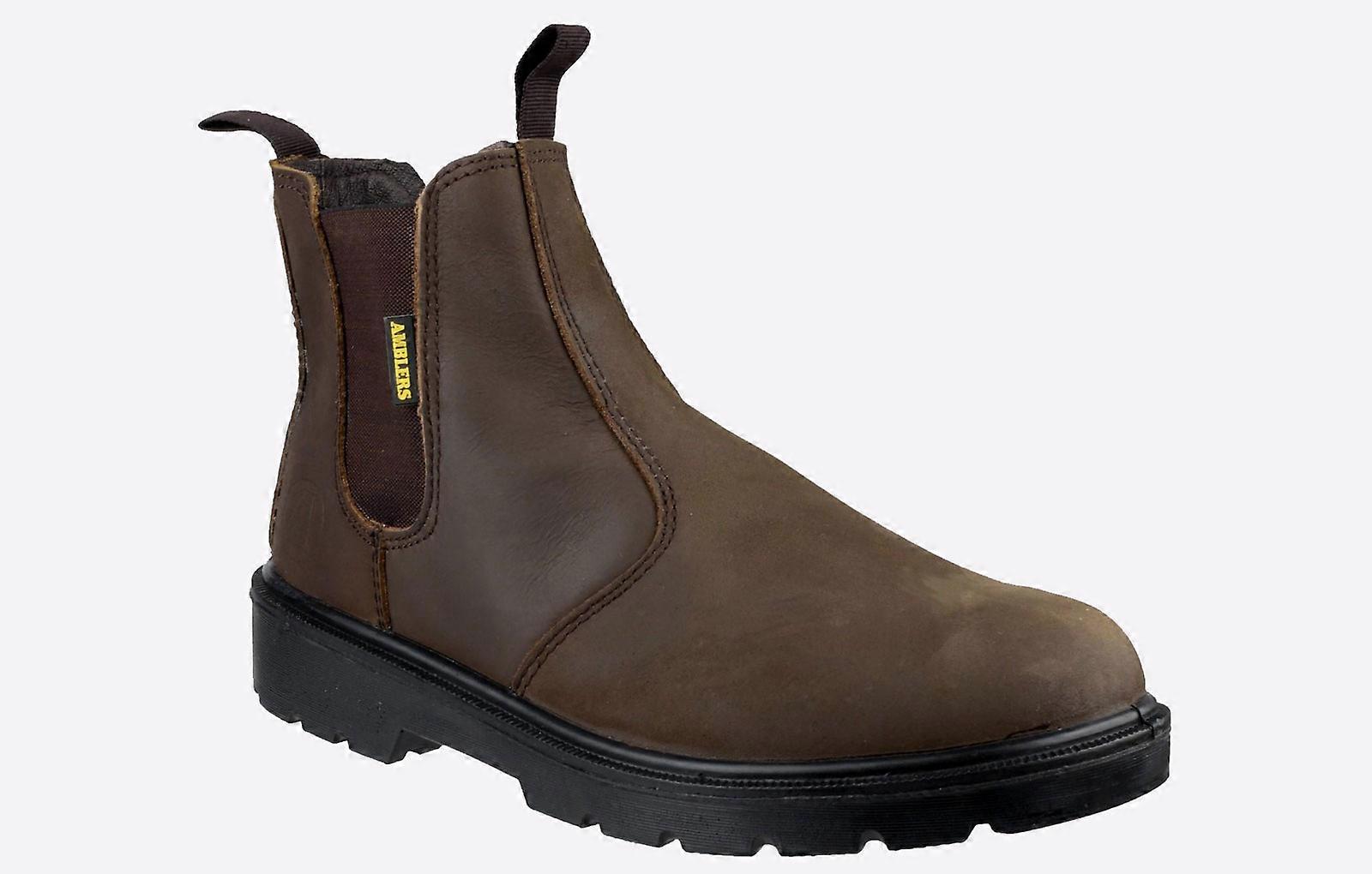 Amblers FS128 Durable Pull On Safety Dealer Boot Brown
