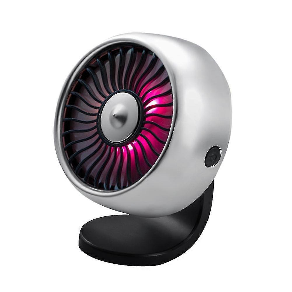 Mini ventilator ventilator auto, ABS, 3 viteze, Negru/Argintiu