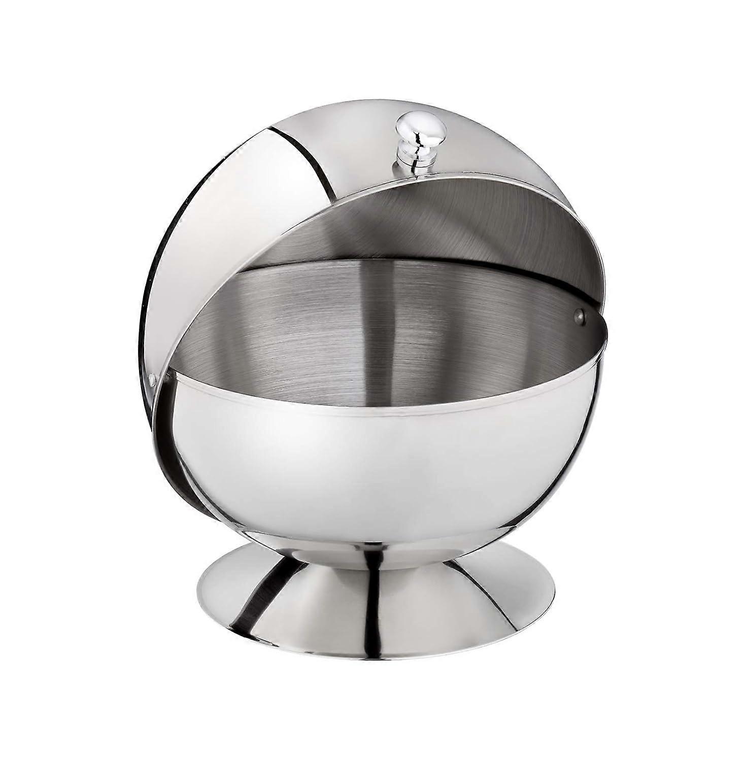 APS sugar bowl, sugar bowl with rolling lid, stainless steel sugar bowl with lid, 13.5*16cm, height 16cm