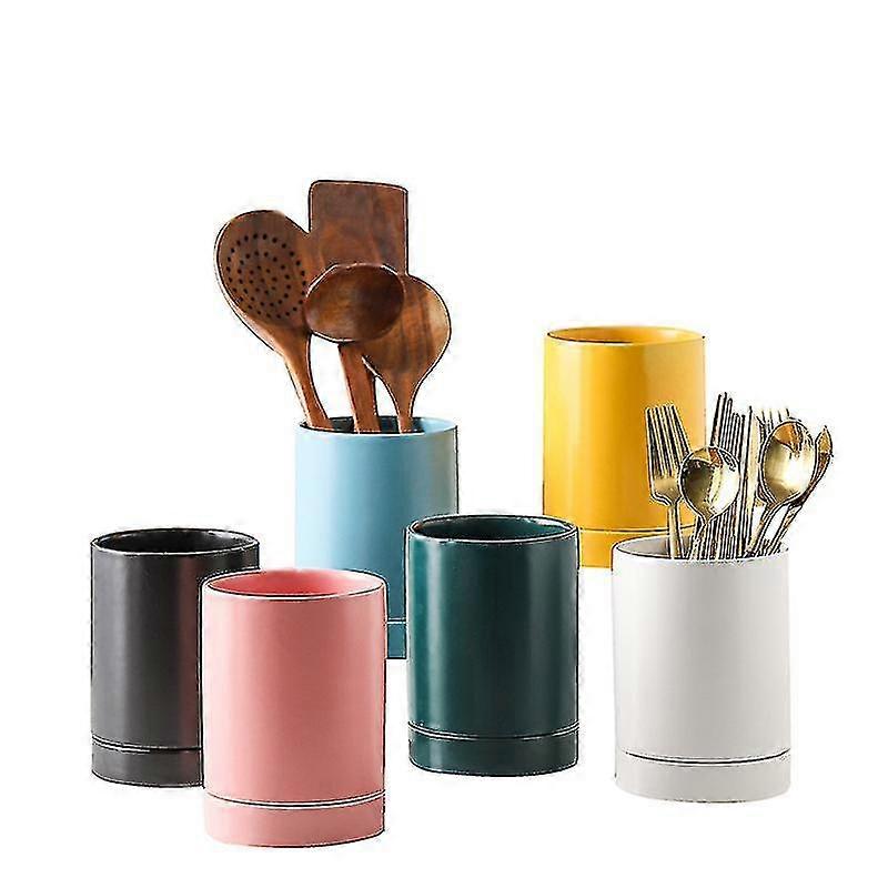 Chopstick Holder Drainer Basket Ceramic Rest Straws Cutlery Rack