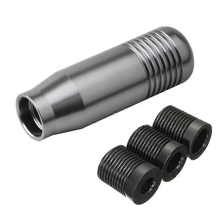 1 Pcs Universal Car Aluminum Manual Gear Shift Knob 5 Color Stick Manual Transmission Gearstick Lever Shifter Knob-Black