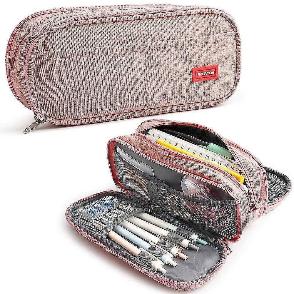 large capacity pencil case pouch pen holder 3 compartments