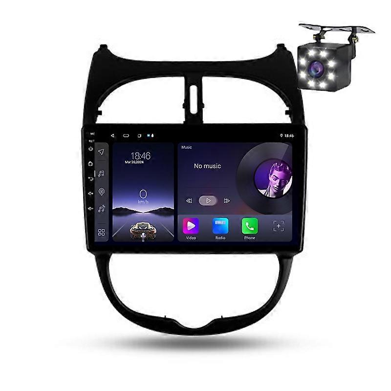 Car Multimedia Carplay For Peugeot 206 1998 - 2012 Navigation Wireless Android Auto