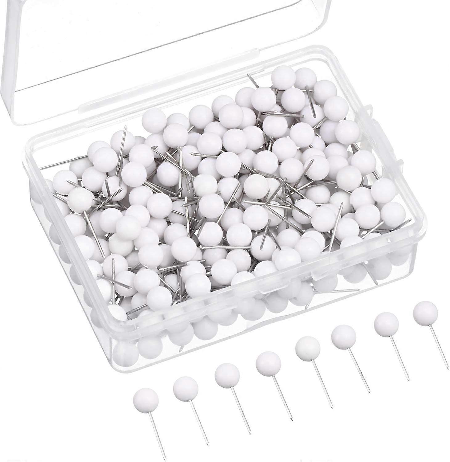 Nails Thumbtacks Map Pin Push Small Size 300 Pack (1/8 Inch)(White)(1pcs)