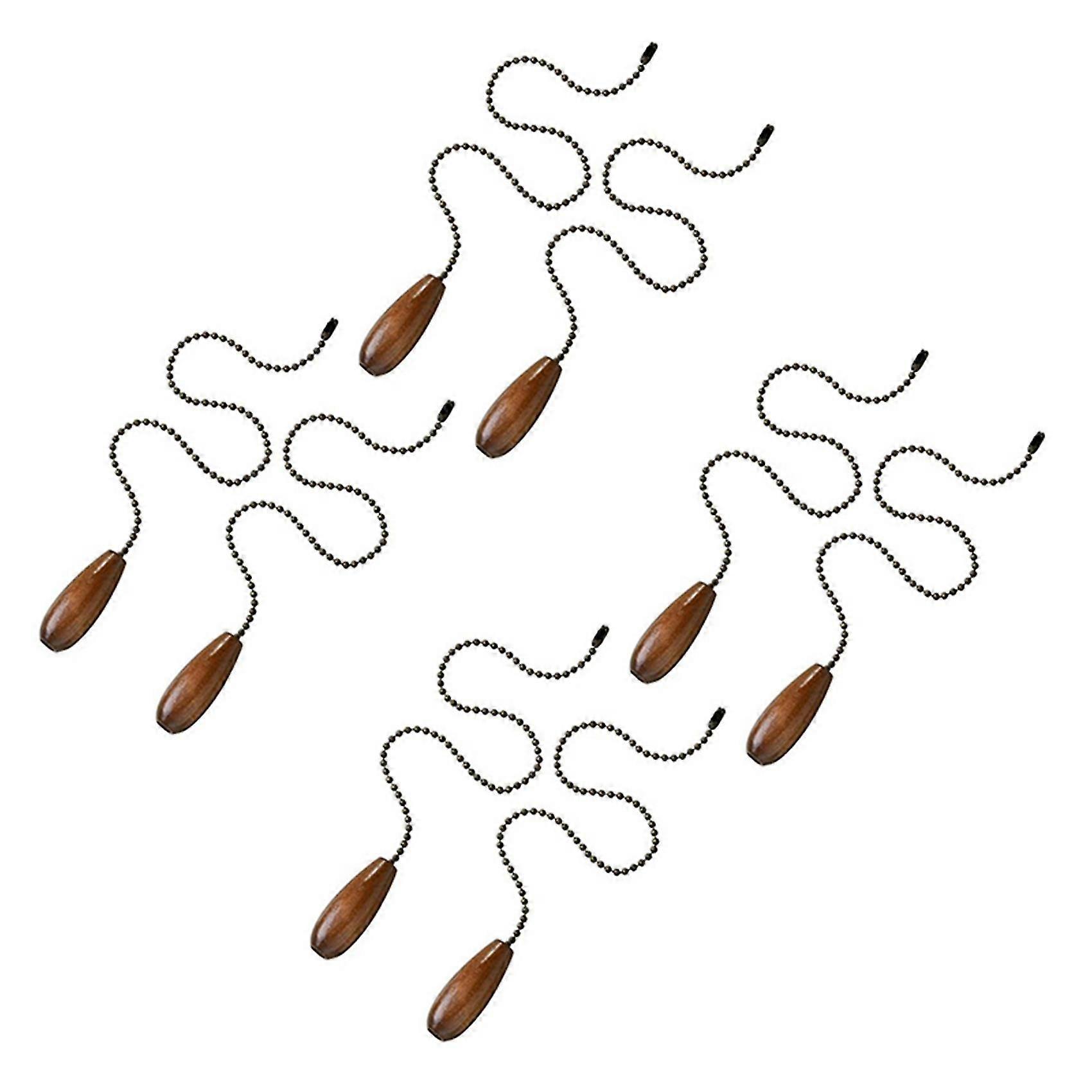 8 Pieces Ceiling Fan Chain Pulls Wooden Pull Chain Extension Pull Chain For Ceiling Light Lamp Fan