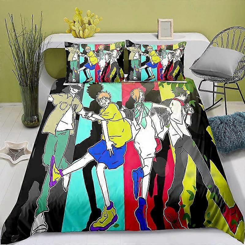 o34 Anime- Jujutsu- Kaisen- Bedding -Sheet Suk-una Yuj-i Itado-ri Twin -King -Queen Full -3pcs Qu-ilt Cov-er Pillo-w Cases Set nj34