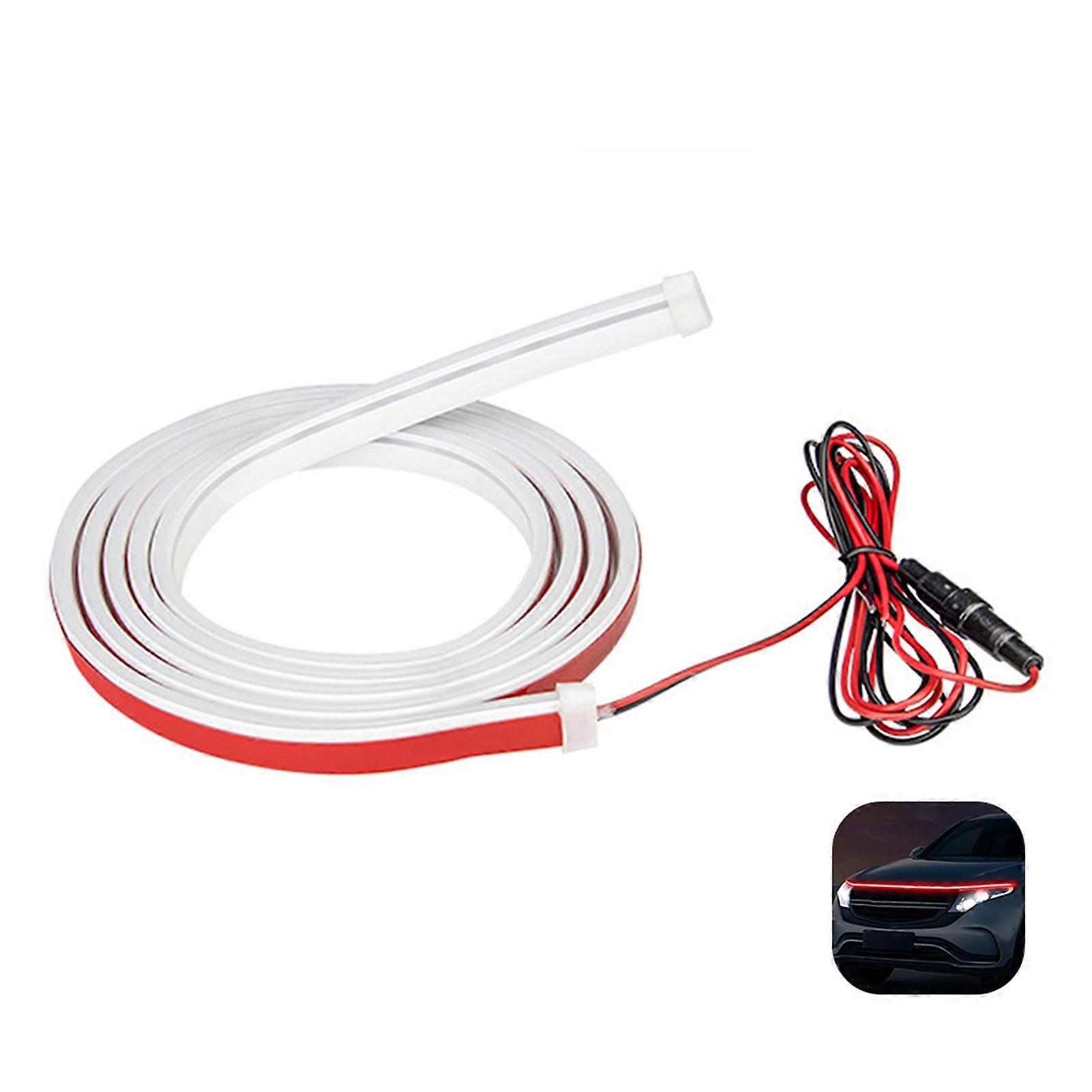 Car Daytime Running Lights for Hood Decor Universal Flexible Car-Styling Light Strip for Auto Car SUV