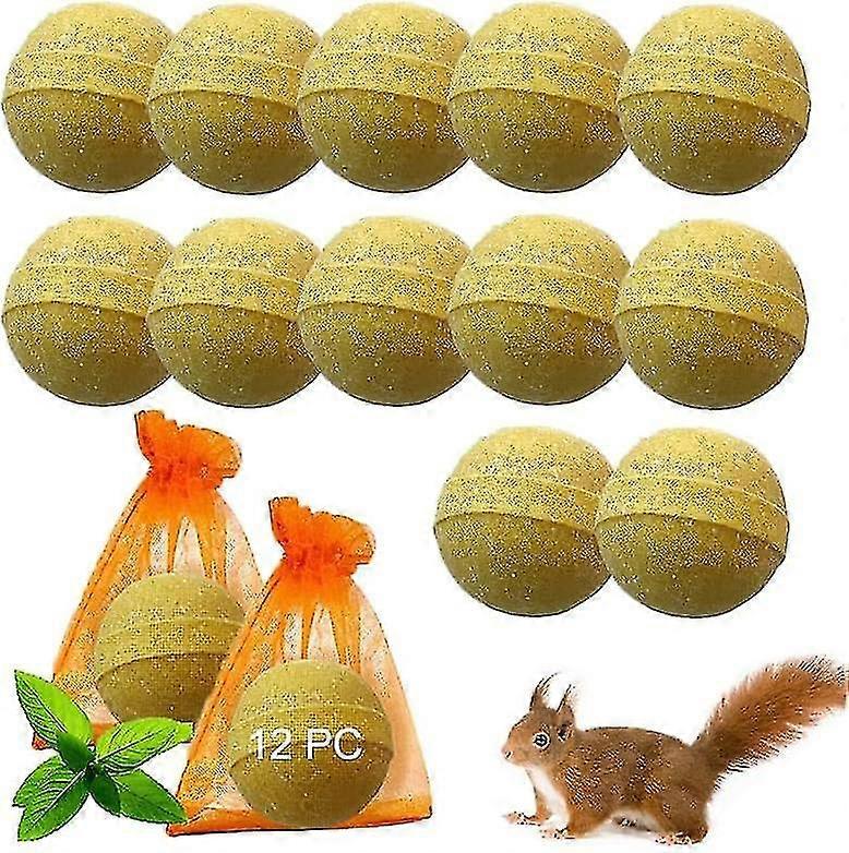 דוחה סנאים 12 חפיסה, דוחה צ'יפמונק בחוץ, דוחה סנאי טבעי דוחה סנאי מנטה מרתיע להאכלת ציפורים / גינה / עליית גג, בטוח מסביב