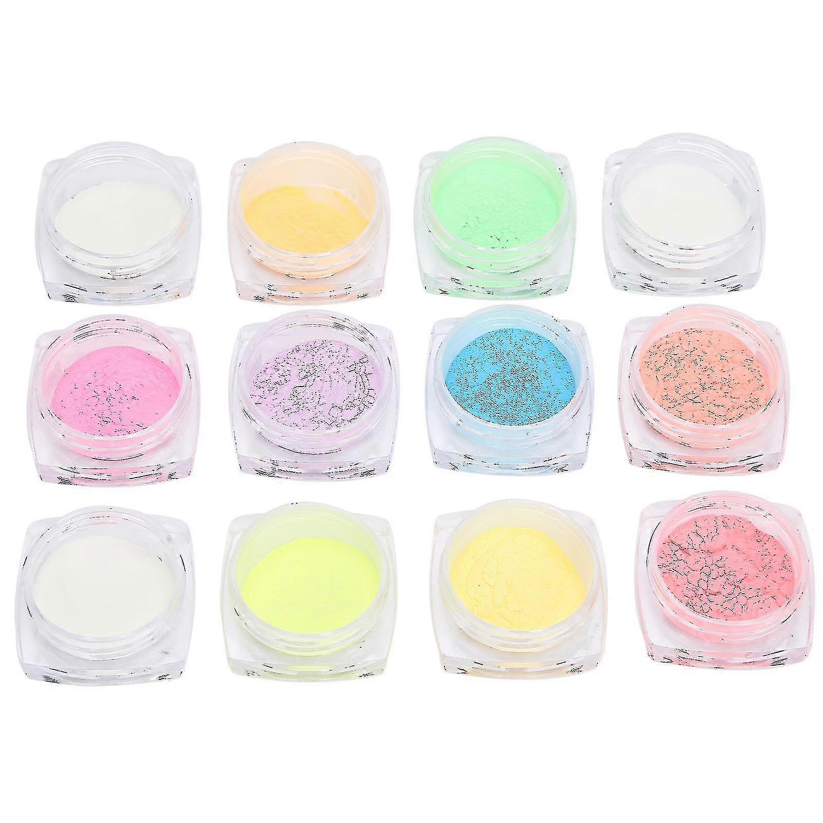 12pcs Diy Glitter Fluorescent Art Luminous Tips Rat