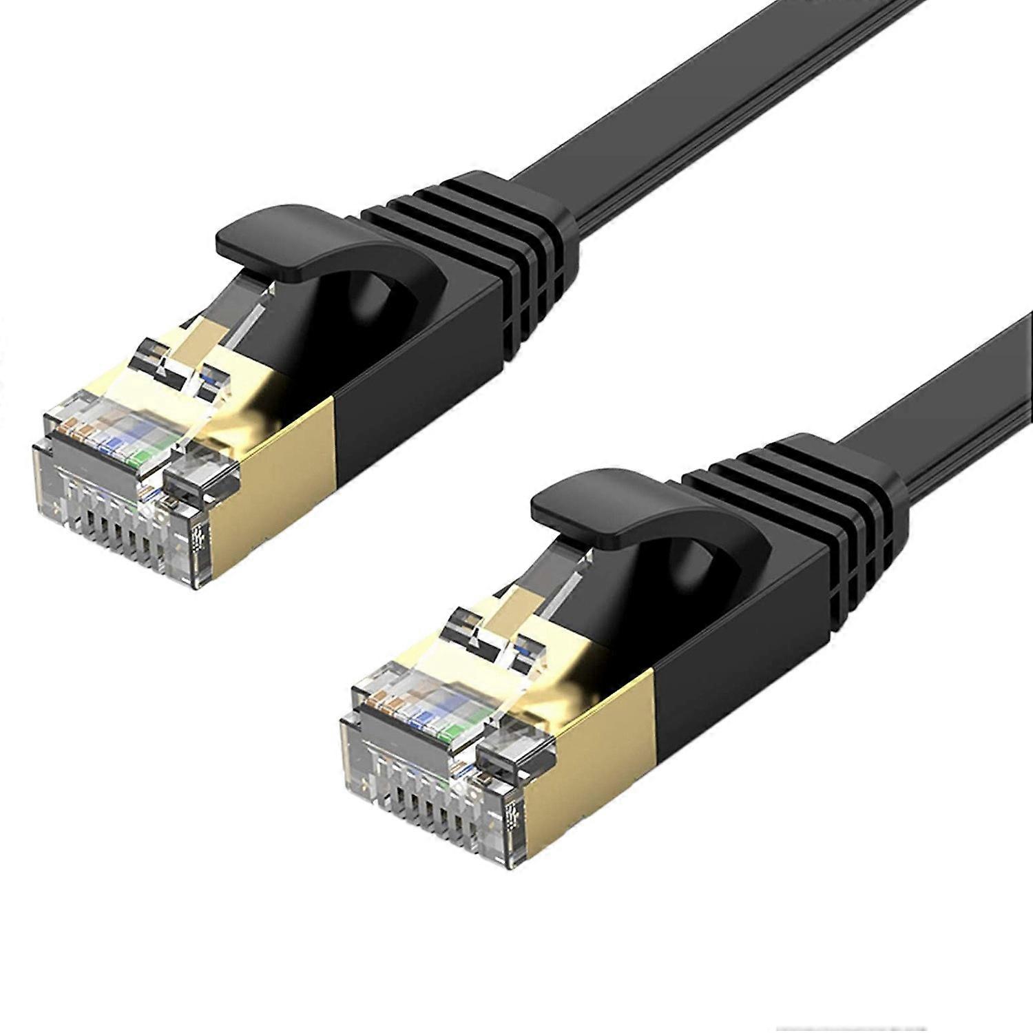 Ethernet Cable,for Cat 7 Gigabit Lan Network RJ45 High-Speed Patch Cord Flat 10Gbps 600Mhz for PC