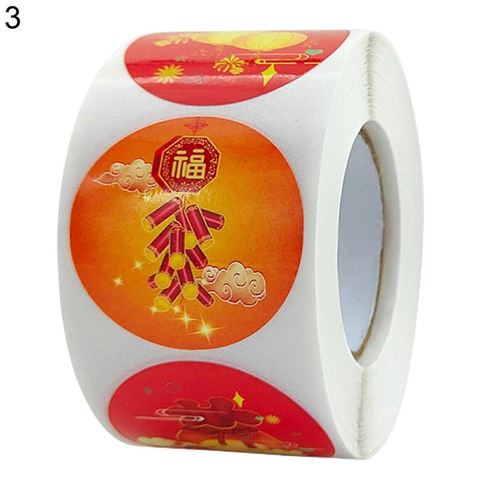 500pcs/roll Chic Gift Tags Stickers Round Decorative