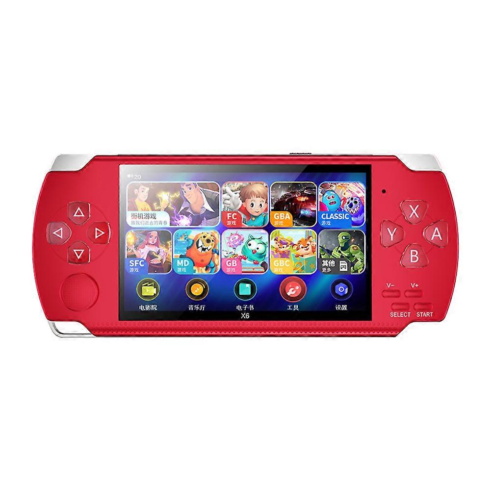 X6 Handheld Game Player 4.0 Inch LCD Display Double-rocker 1500 Classi