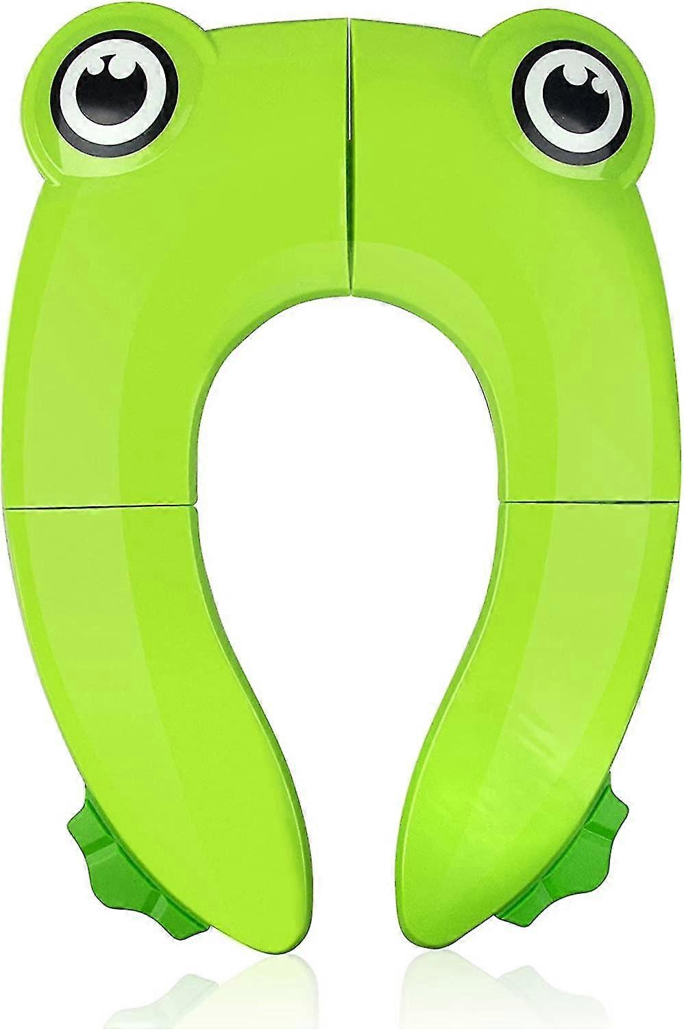Baby Toilet Reducer, Travel Toilet Reducer, Foldable Child Toilet Seat, Child Toilet Reducer, Travel Foldable Toilet Seat With 1 Carry Bag, Green Frog