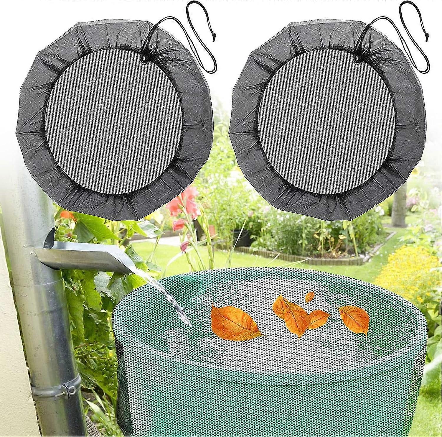 Pcs Rain Barrel Net,  80 cm Rain Barrel Cover with Drawstring, Adjustable Protection Net, Protection Against Leaves, Mosquitoes