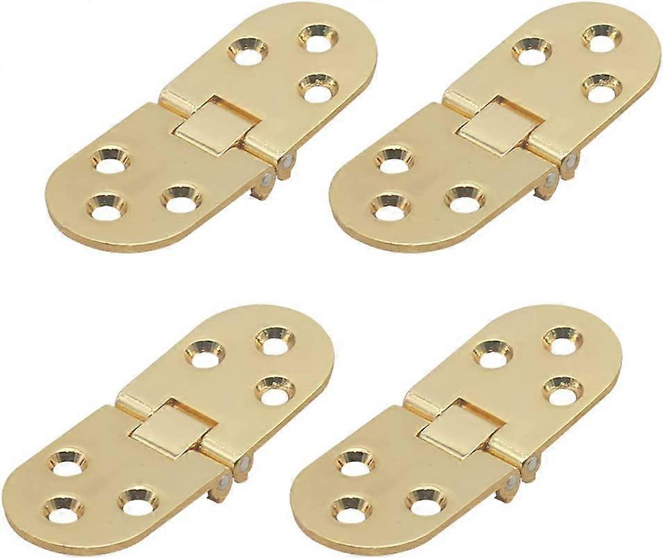 4Pcs Folding Table Hinges, Flat Foldable Cabinet Door Hinges(Gold)