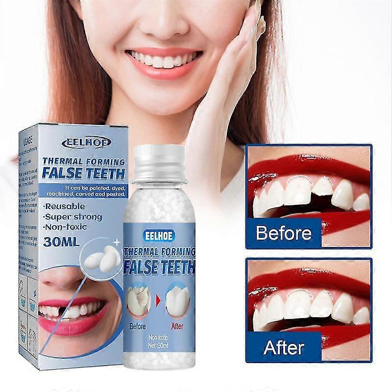 30ml Shapeable Teething Gum Repair Teeth Firmly Thermal Forming Solid Gutta-percha False Teeth Particles