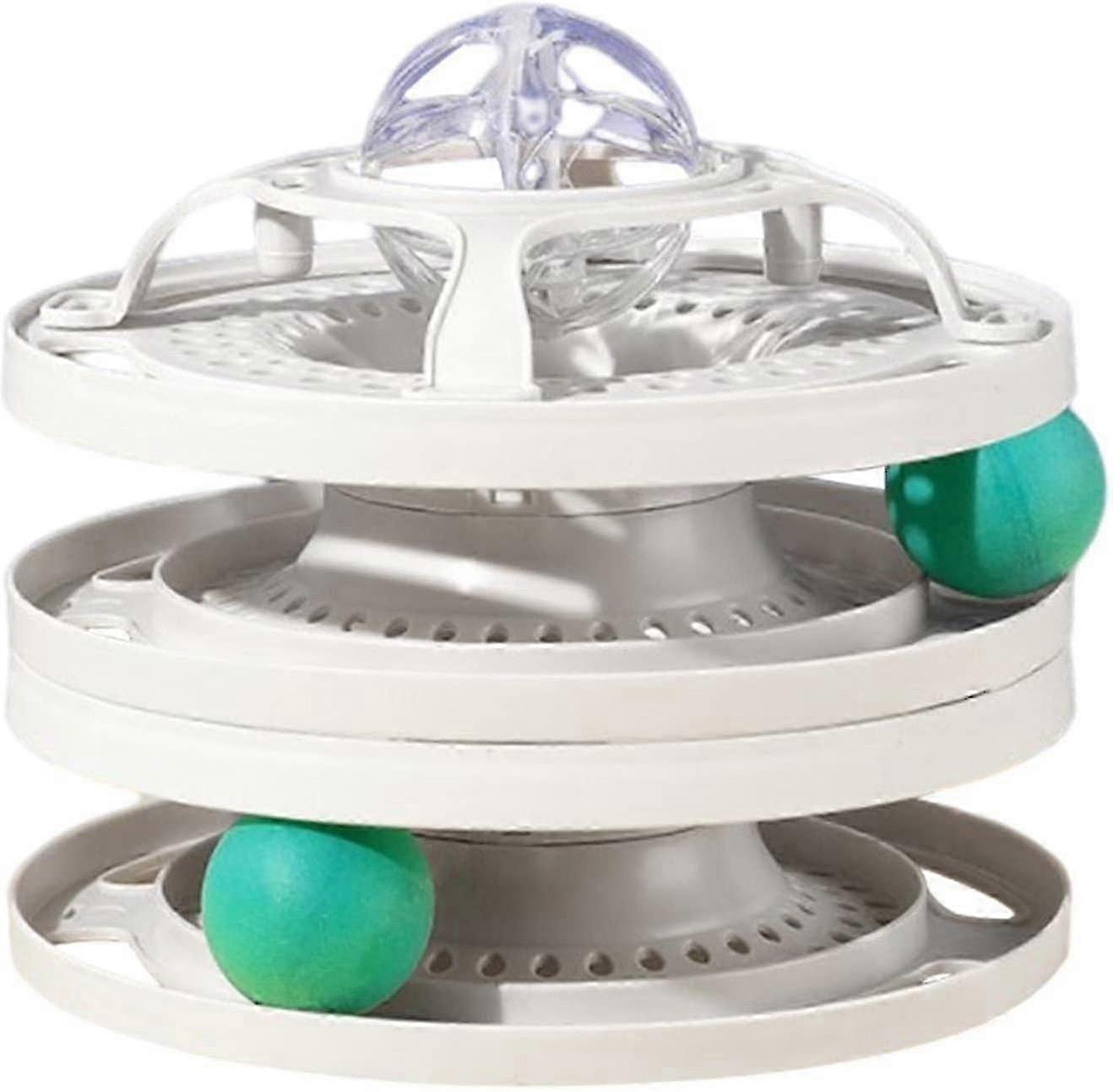 Interactive Cat Toy Tower Of Track Cat Toy Splicable Kitten Roller Toy Cat Teaser Ball Toy With