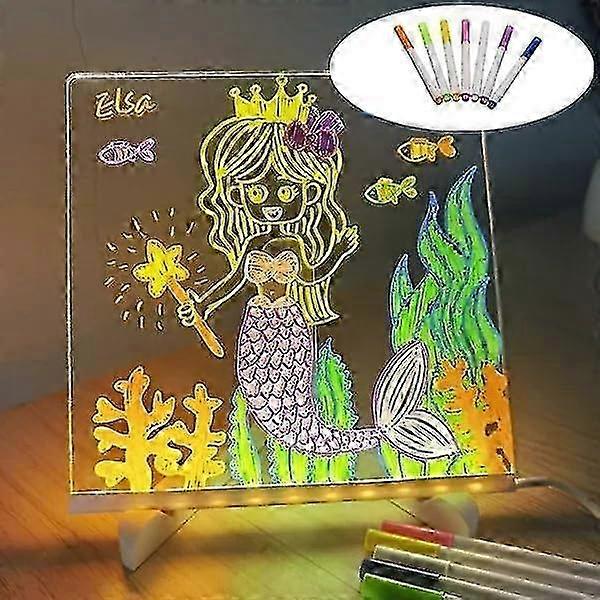 Acrylic Dry Erase Board With Light, Light Up Dry Erase Board With Stand As A Glow Memo Led Letter Message Board Note Glass Led Board White Board