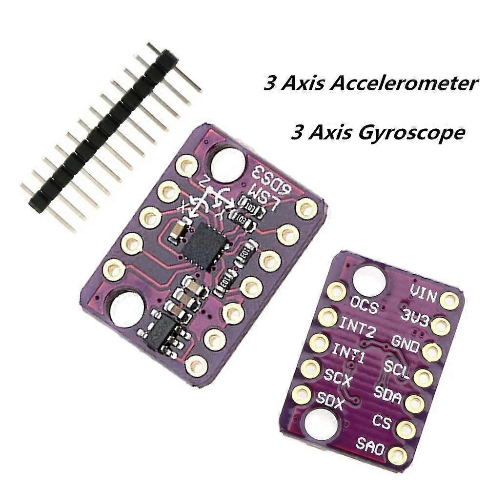 GY-LSM6DS3 LSM6DS3 Beschleunigungsmesser Gyro Embedded Digitales Temperatursensormodul SPI IIC I2C Schnittstellenmodul 8kb FIFO Puffer 5V