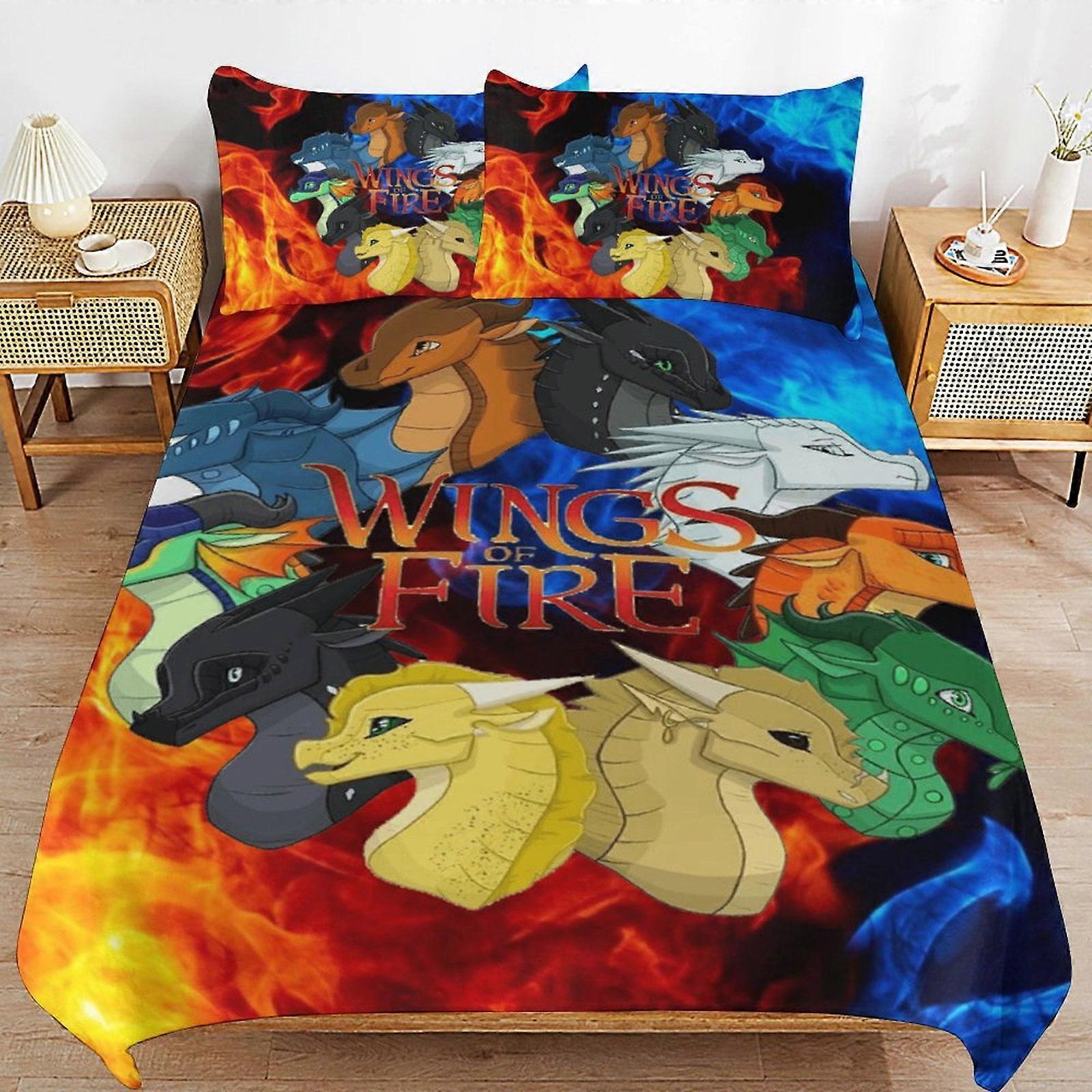 Bedding set GD384 Wings Of Fire WOF Comforter Set 3 Pieces Quilt Cover Set Soft Bedding Sets for All Seasons (1 Comforter  2 Pillowcases) HZ384