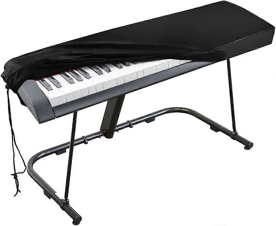 Protective Cover for 61 Key Piano Keyboard, Electronic Keyboard Dust Cover for Yamaha Alesis Casio Roland Digital Piano Synthesizer - Black Stretch Ve