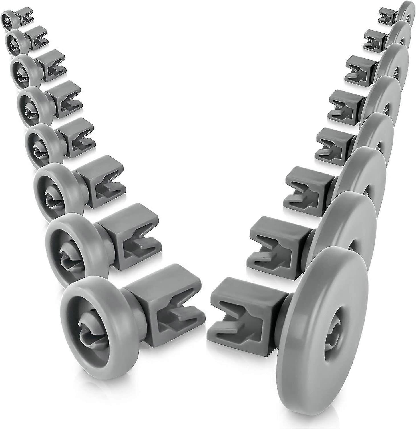 Universal Dishwasher Upper and Lower Rack Caster Set Replacement Accessories