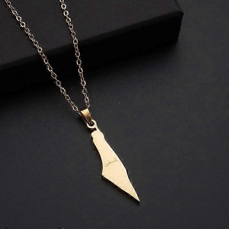 Israel Map Pendant Necklace Chain Maps Charm Necklaces