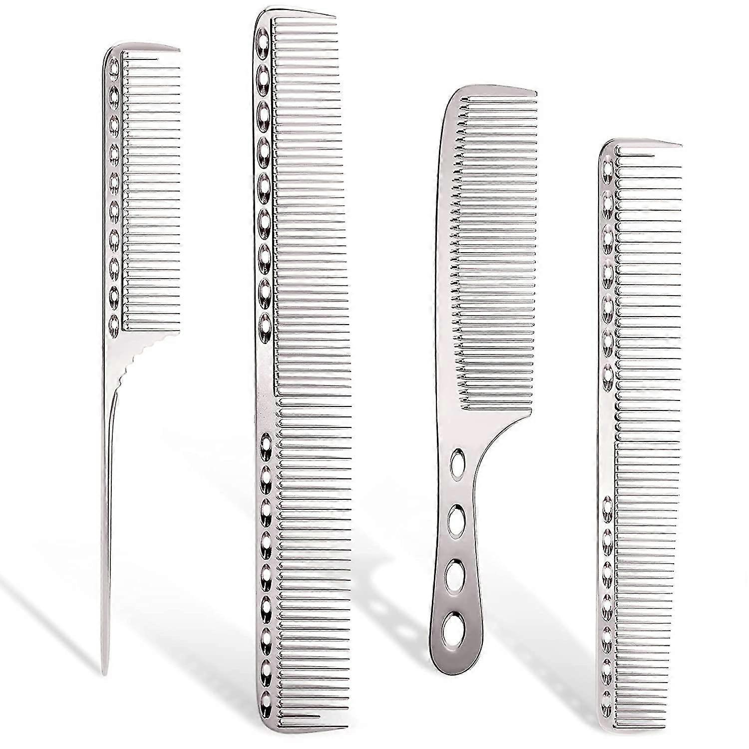 Professional Aluminum Dressing Comb, 4 Types (silver)